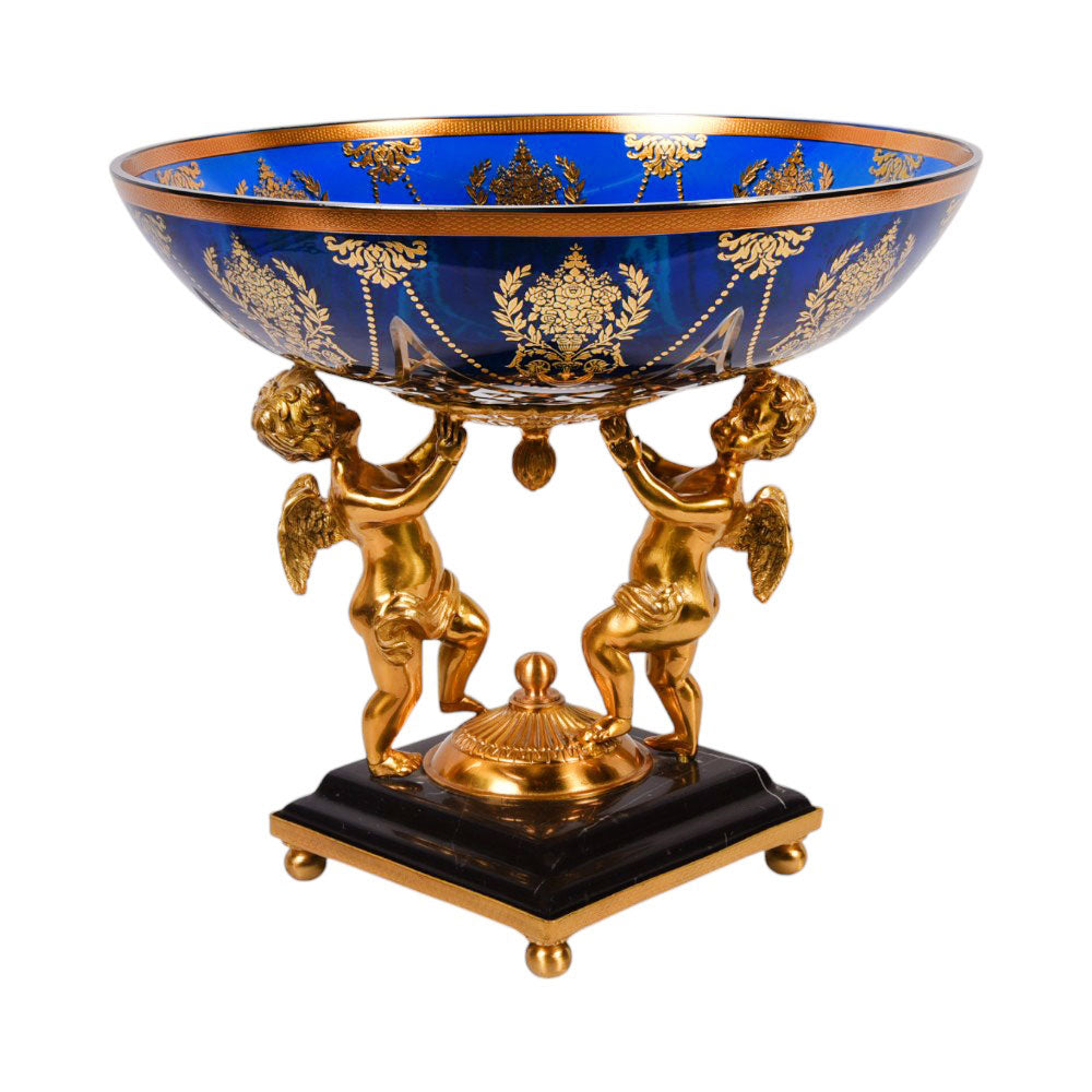 BOWL CRYSTAL BRASS E9-B33005-1 JSC20-C201-1 Default Title - MamasJan Decoration