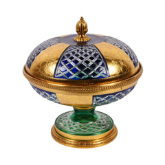 BOWL CANDY CRYSTAL BRASS E9-J5015-1 JSC24-713 Default Title - MamasJan Decoration