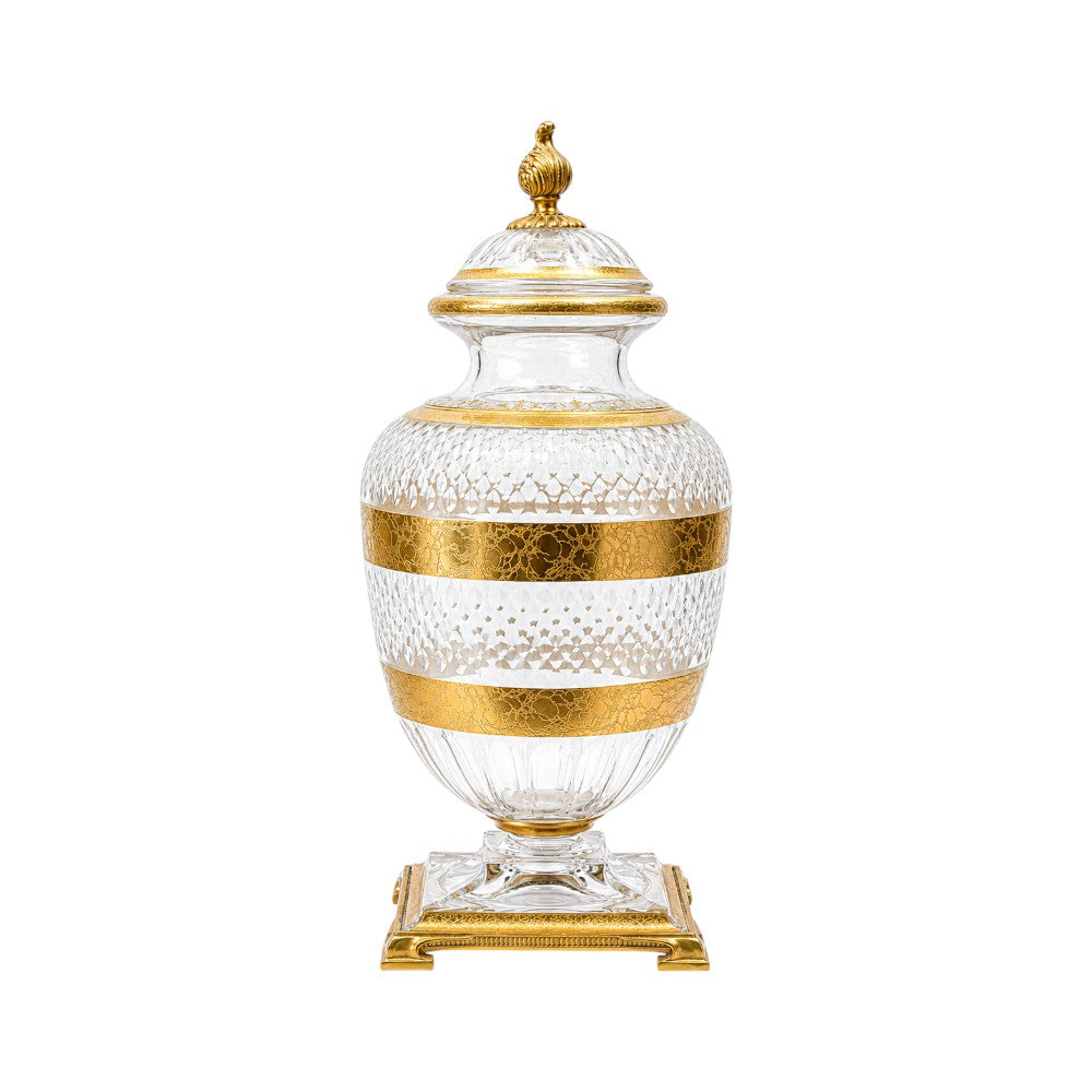 BOWL CANDY CRYSTAL BRASS E9-J22037-3 JSA08-20 Default Title - MamasJan Decoration
