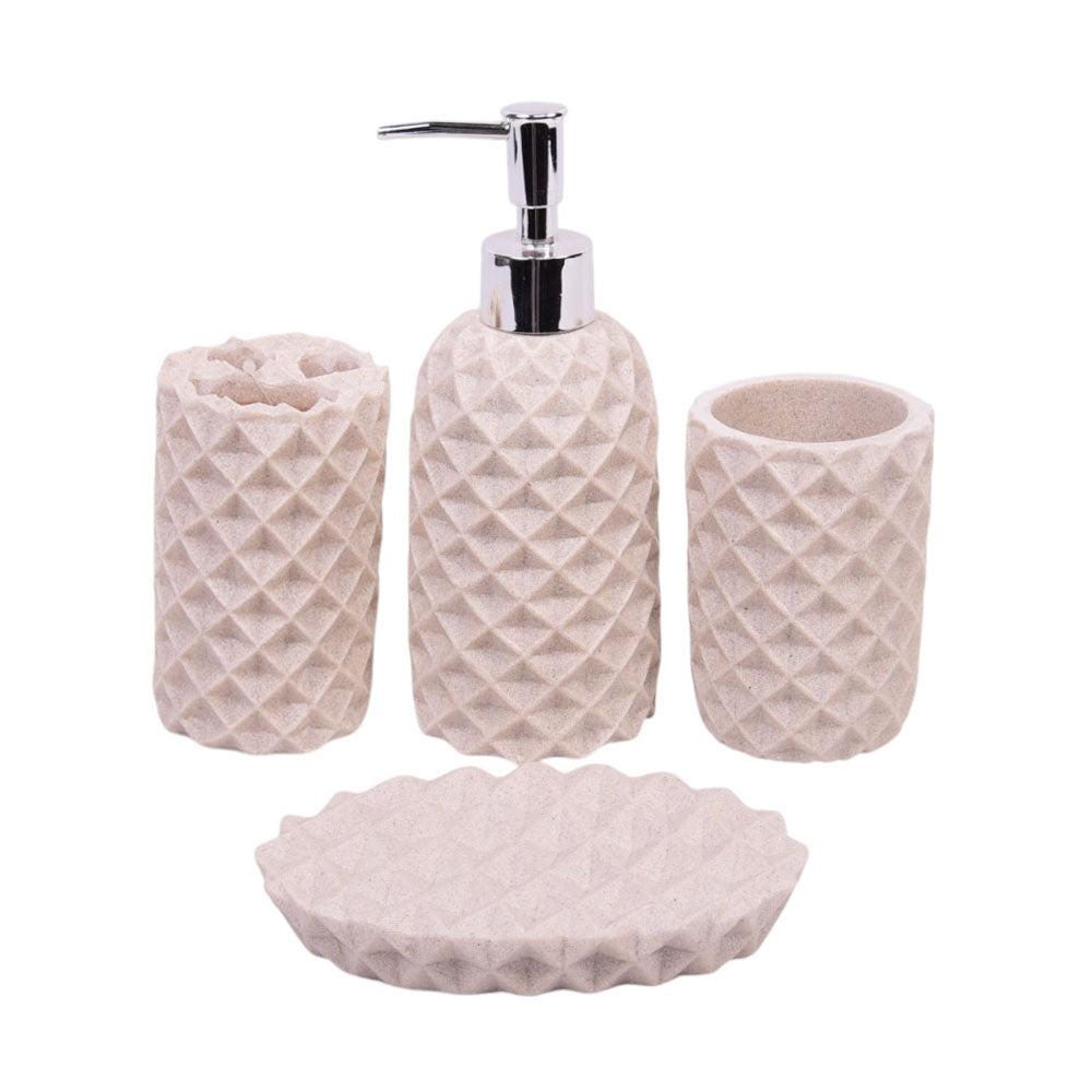 BATHROOM SET 4PC IR SMS-195 Default Title - MamasJan Decoration
