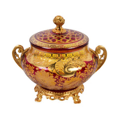 BOWL CANDY CRYSTAL BRASS IR H-50027-1 EAC-144A1-C59 Default Title - MamasJan Decoration