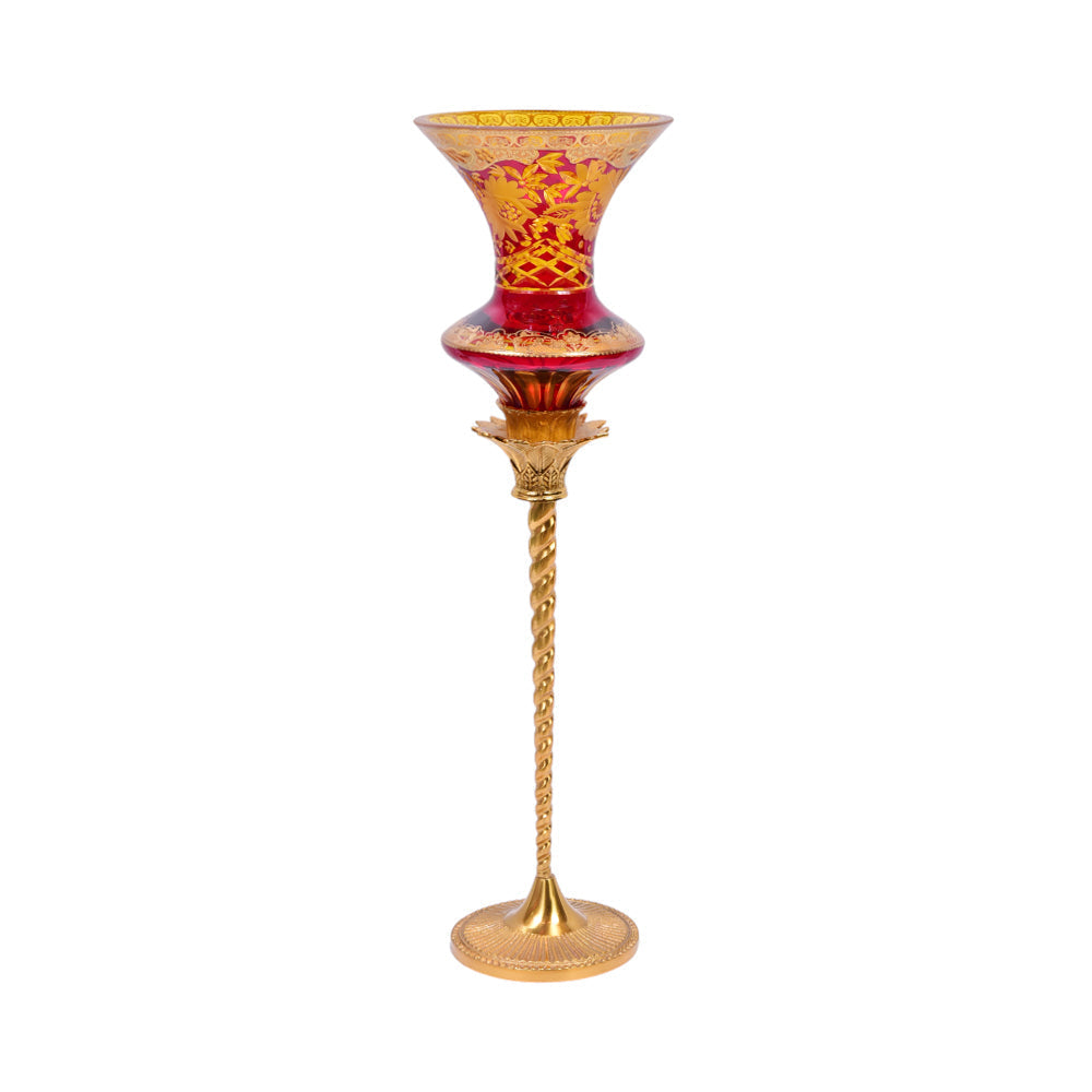VASE CRYSTAL BRASS IR H2-GC2005-2 EAC144A1-C59 Default Title - MamasJan Decoration