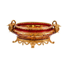 BOWL CRYSTAL BRASS IR H-B49-3035 EAC-144A1-C59 Default Title - MamasJan Decoration