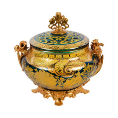BOWL CANDY CRYSTAL BRASS IR M3-313401 EAC-144A1-C58 Default Title - MamasJan Decoration