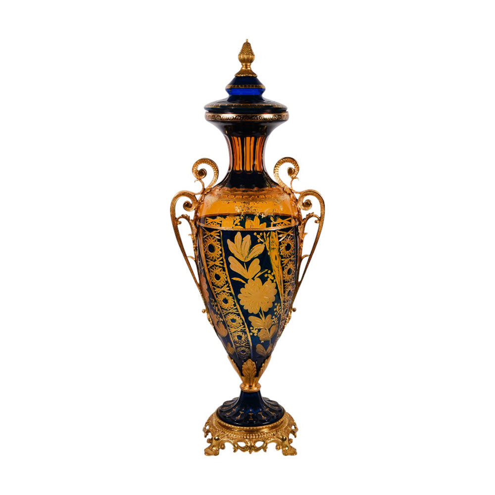 BOWL CANDY CRYSTAL BRASS IR H-J13-2013 EAN118-136-C20 Default Title - MamasJan Decoration