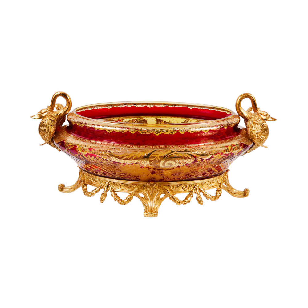 BOWL CRYSTAL BRASS IR EB3035-2 EAC-151B1-C59 Default Title - MamasJan Decoration