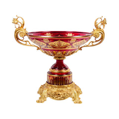 BOWL CRYSTAL BRASS IR EB23002-3 EAC-151B1-C59 Default Title - MamasJan Decoration