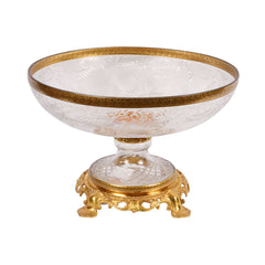 BOWL CRYSTAL BRASS IR E8-B3010-2 JSA03-20 Default Title - MamasJan Decoration