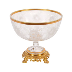 BOWL CRYSTAL BRASS IR E8-B3032-1 JSA01-20 Default Title - MamasJan Decoration