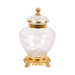BOWL CANDY CRYSTAL BRASS IR E8-J2057-2 JSA01-20 Default Title - MamasJan Decoration