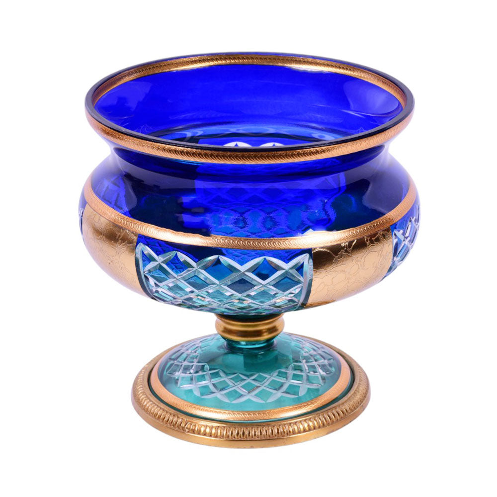 BOWL CRYSTAL BRASS IR E9-B23004-3 JSC24-713 Default Title - MamasJan Decoration