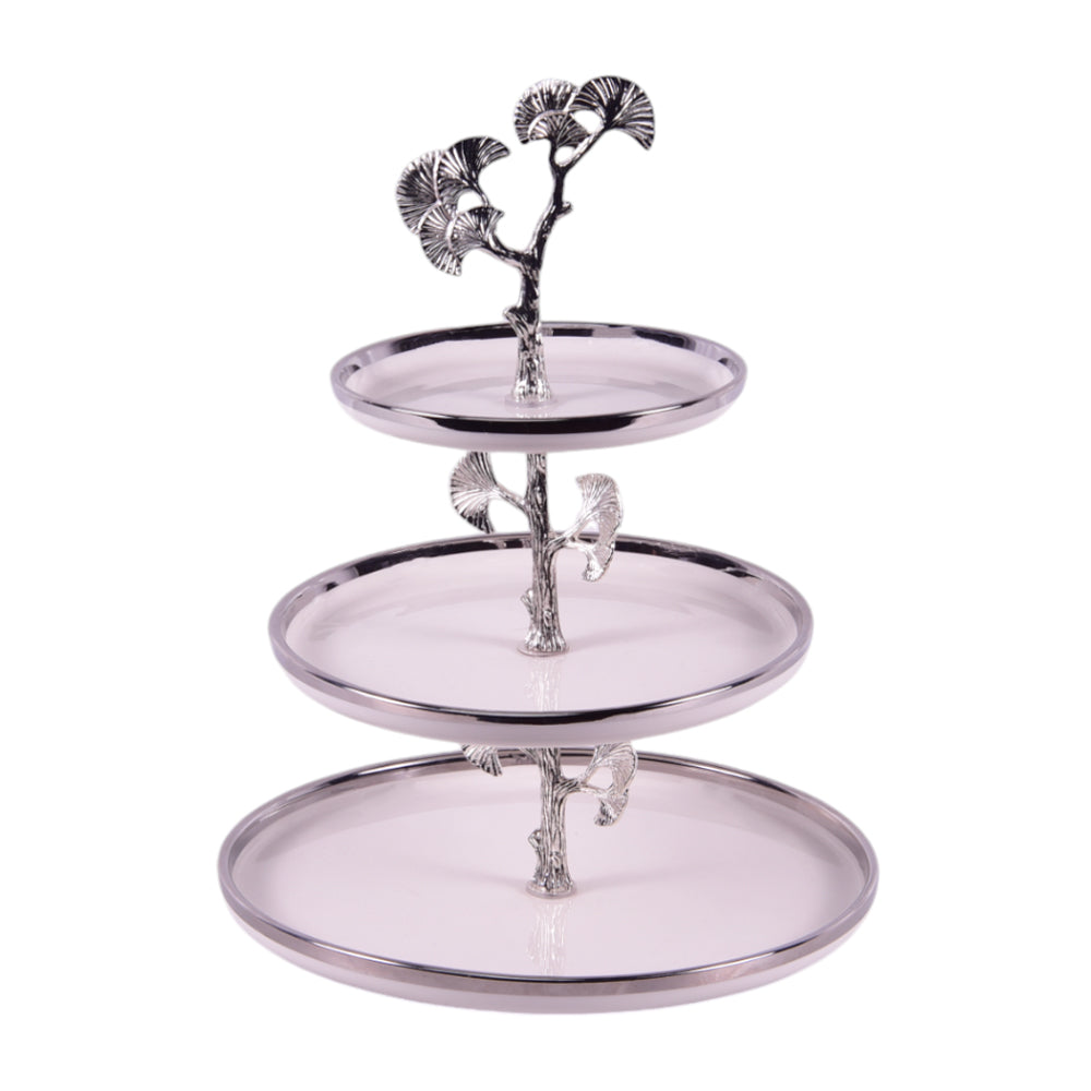 DISH 3 TIER ORCHID WB-1346 Default Title - MamasJan Décor
