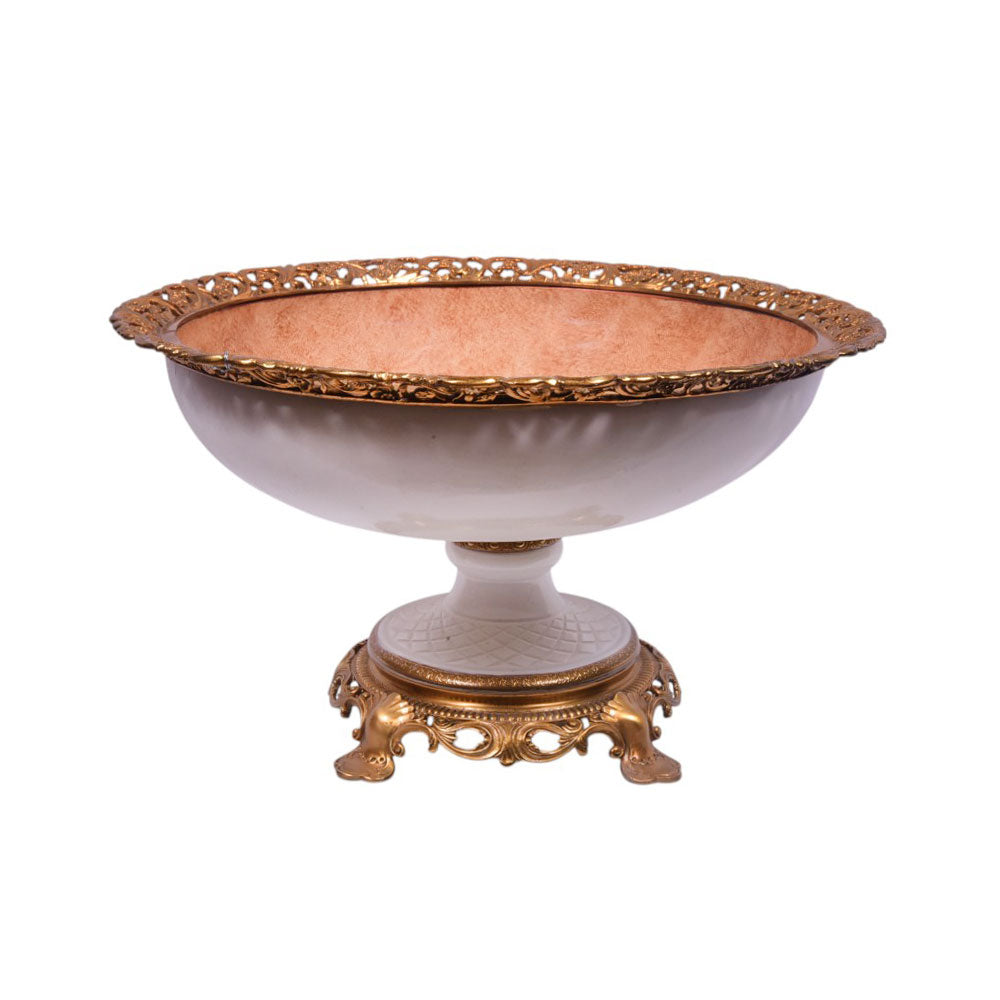 BOWL CRYSTAL BRASS E8-B3010-ZA Default Title - MamasJan Décor