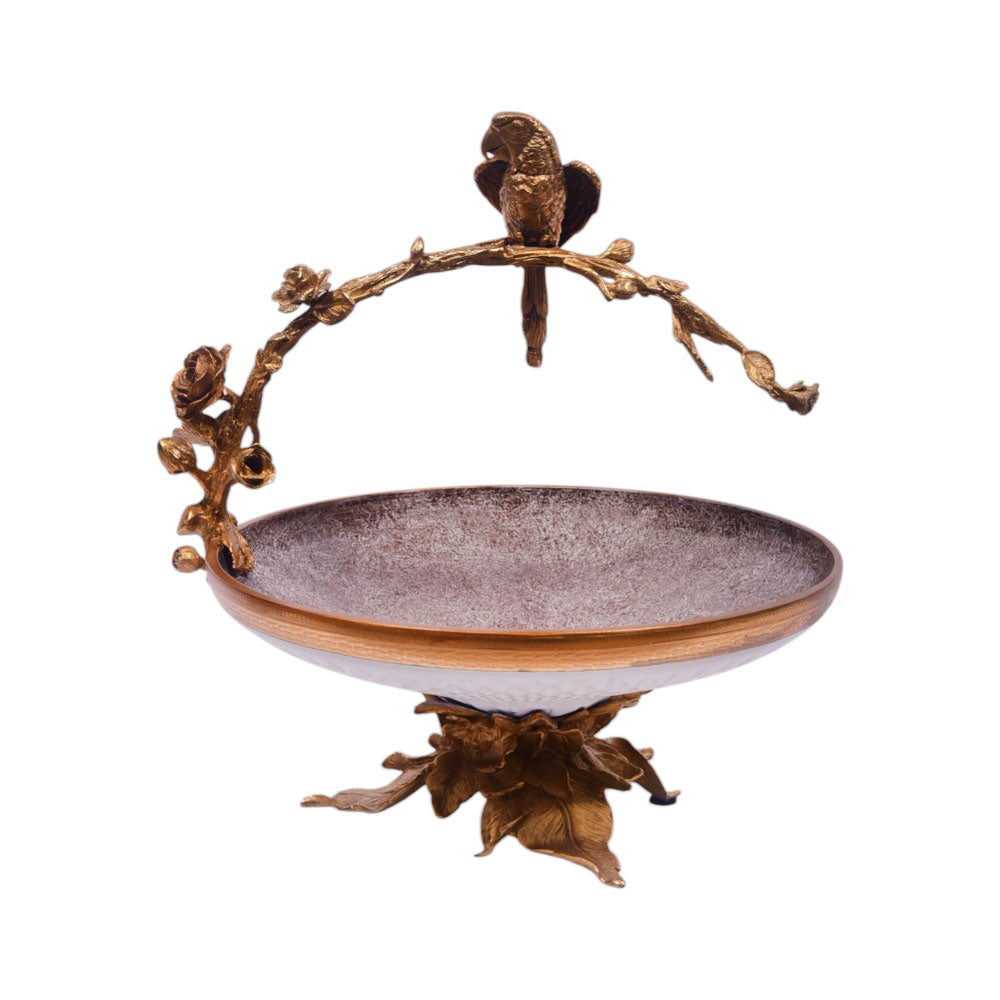 BOWL CRYSTAL BRASS E8-B3048-ZA Default Title - MamasJan Décor