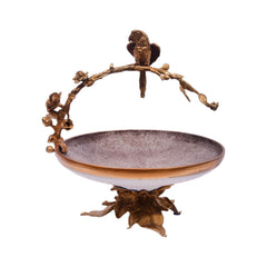 BOWL CRYSTAL BRASS E8-B3048-ZA Default Title - MamasJan Décor