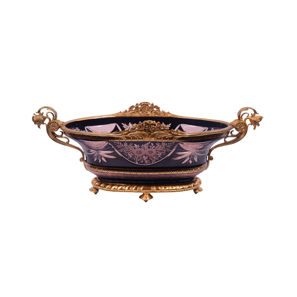 BOWL CRYSTAL BRASS IR EB3034-1 EA238-A1-C71 Default Title - MamasJan Décor