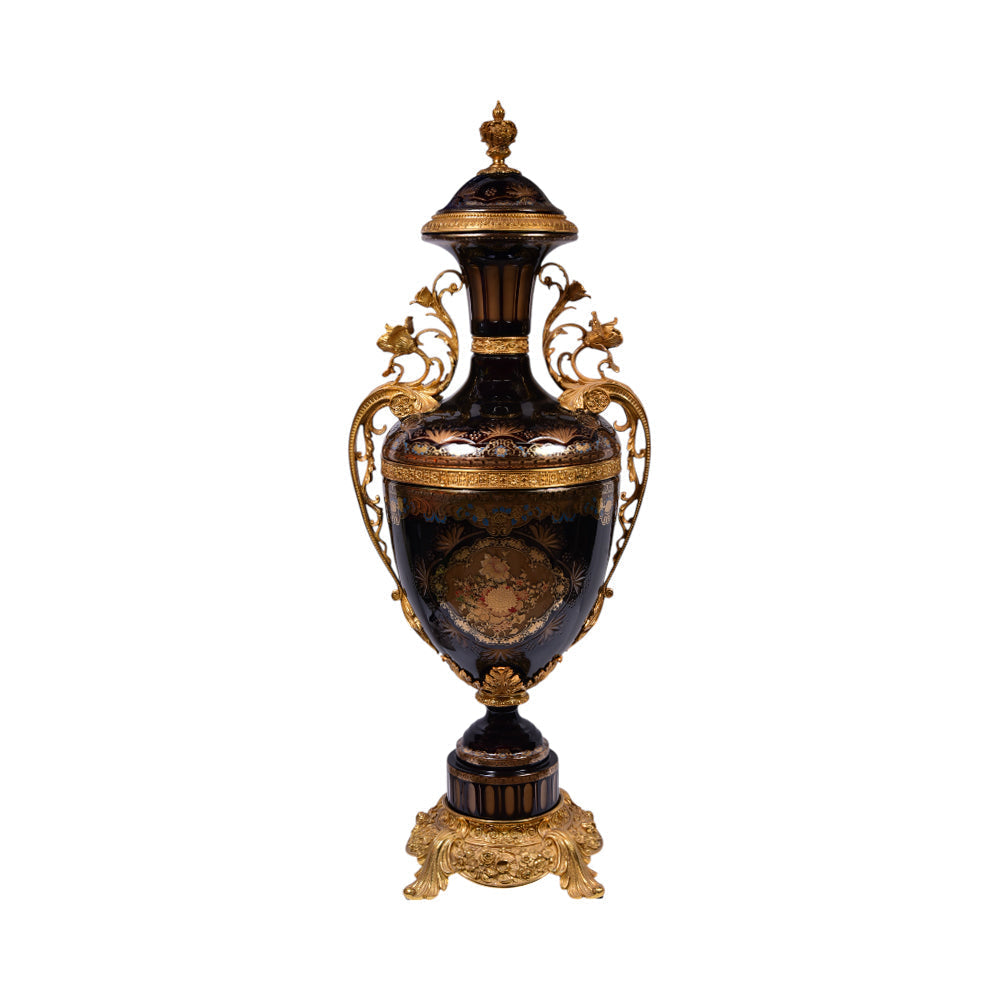 BOWL CANDY CRYSTAL BRASS IR EJ2102-1 PCT02-9 Default Title - MamasJan Decoration