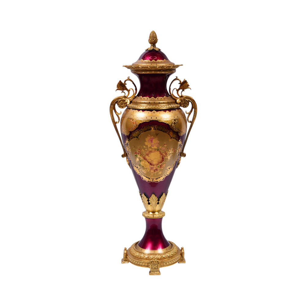 BOWL CANDY CRYSTAL BRASS IR EJ22005-2 PA133-1-C72 Default Title - MamasJan Decoration