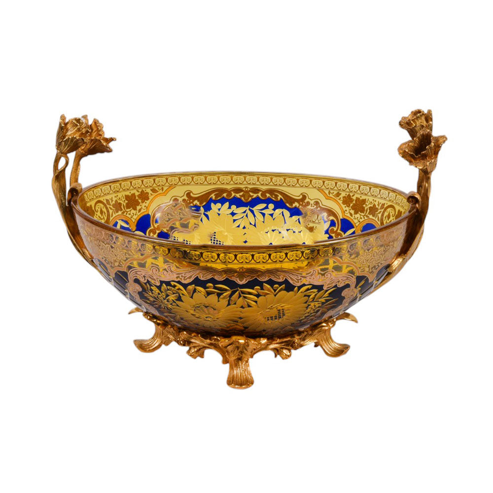 BOWL CRYSTAL BRASS IR M3-119101 EAC-144A1-C58 Default Title - MamasJan Décor