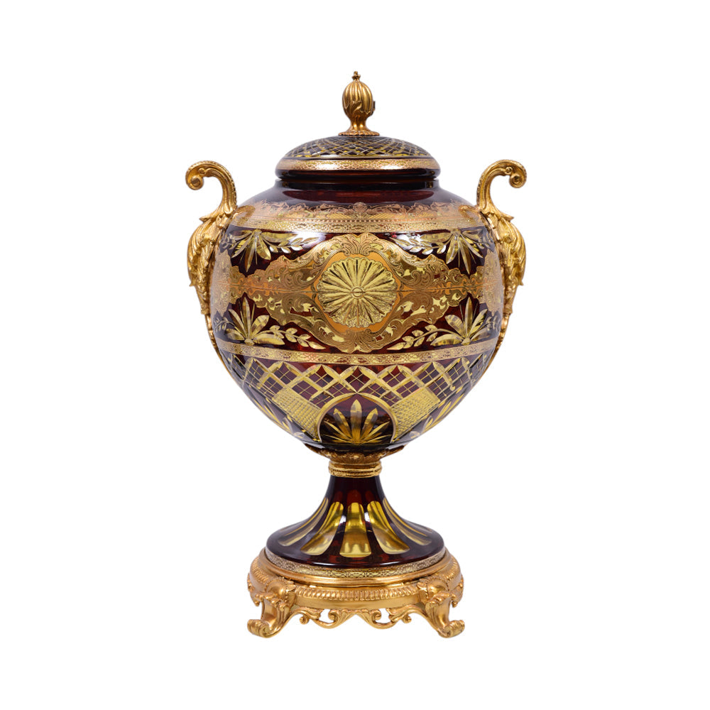 BOWL CANDY CRYSTAL BRASS IR E22012-1 EAC-148B1-C38 Default Title - MamasJan Decoration