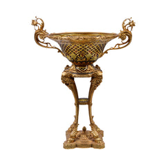BOWL CRYSTAL BRASS IR EB23001-2 EAC-146A1-C38 Default Title - MamasJan Decoration
