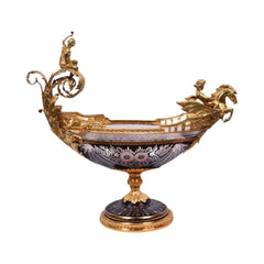 BOWL CRYSTAL BRASS IR H-B850-3036 EA238-A1-C71 Default Title - MamasJan Decoration