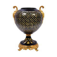 BOWL CANDY CRYSTAL BRASS IR E22012-1 C-102-1 Default Title - MamasJan Decoration