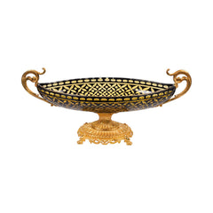 BOWL CRYSTAL BRASS IR H-B01-3001 C-102-1 Default Title - MamasJan Decoration