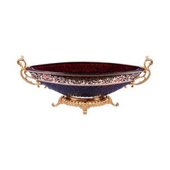 BOWL CRYSTAL BRASS IR H-B44-3037 PCT204-4 Default Title - MamasJan Decoration
