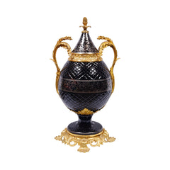BOWL CANDY CRYSTAL BRASS IR E22009-2 PCT204-1 Default Title - MamasJan Decoration