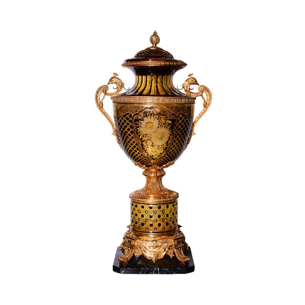BOWL CANDY CRYSTAL BRASS IR E22027-2 EAC-146A1-C38 Default Title - MamasJan Decoration