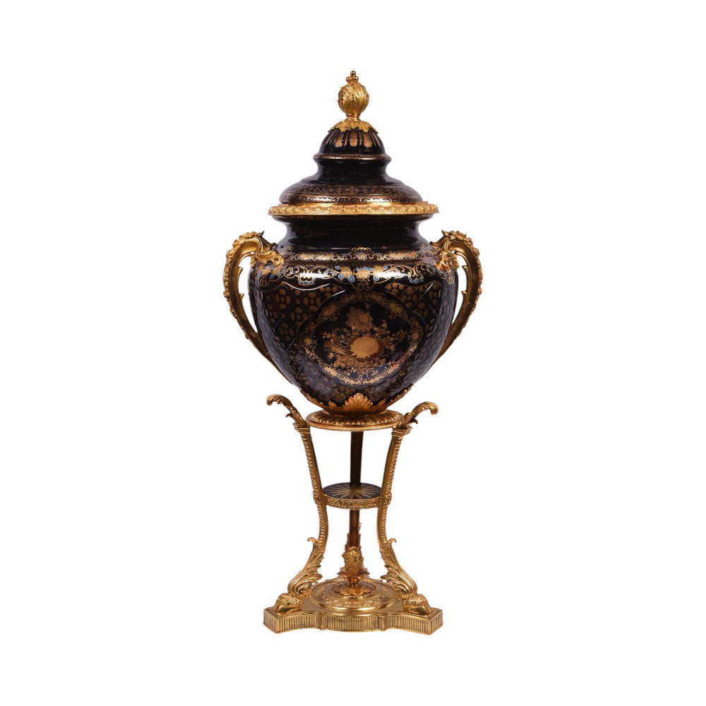BOWL CANDY CRYSTAL BRASS IR E22007-1 PCT02-2 Default Title - MamasJan Decoration