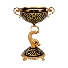 BOWL CANDY CRYSTAL BRASS IR H-J79-2032A C-102-1 Default Title - MamasJan Decoration