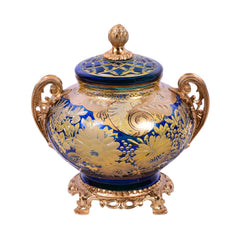 BOWL CANDY CRYSTAL BRASS IR H-5091-4 EAC-144A1-C58 Default Title - MamasJan Decoration
