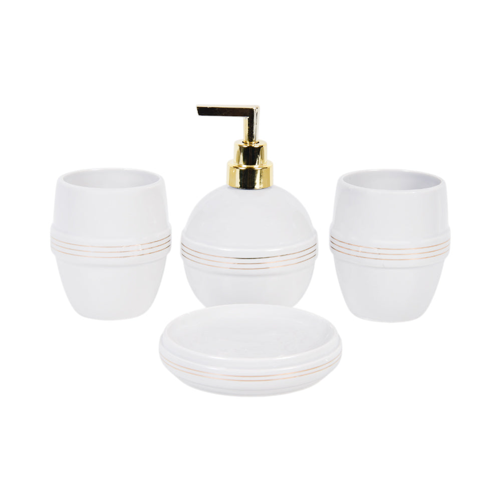 BATHROOM SET CERAMIC 4PC 19219-8 Default Title - MamasJan Décor