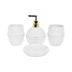 BATHROOM SET CERAMIC 4PC 19219-8 Default Title - MamasJan Décor