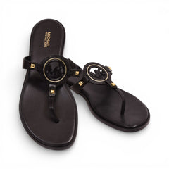 M.K SLIPPER AUBREY THONG 49R4AUFA1L BLACK 9.5 INCH Default Title - MamasJan Ladies Shoes & Bags