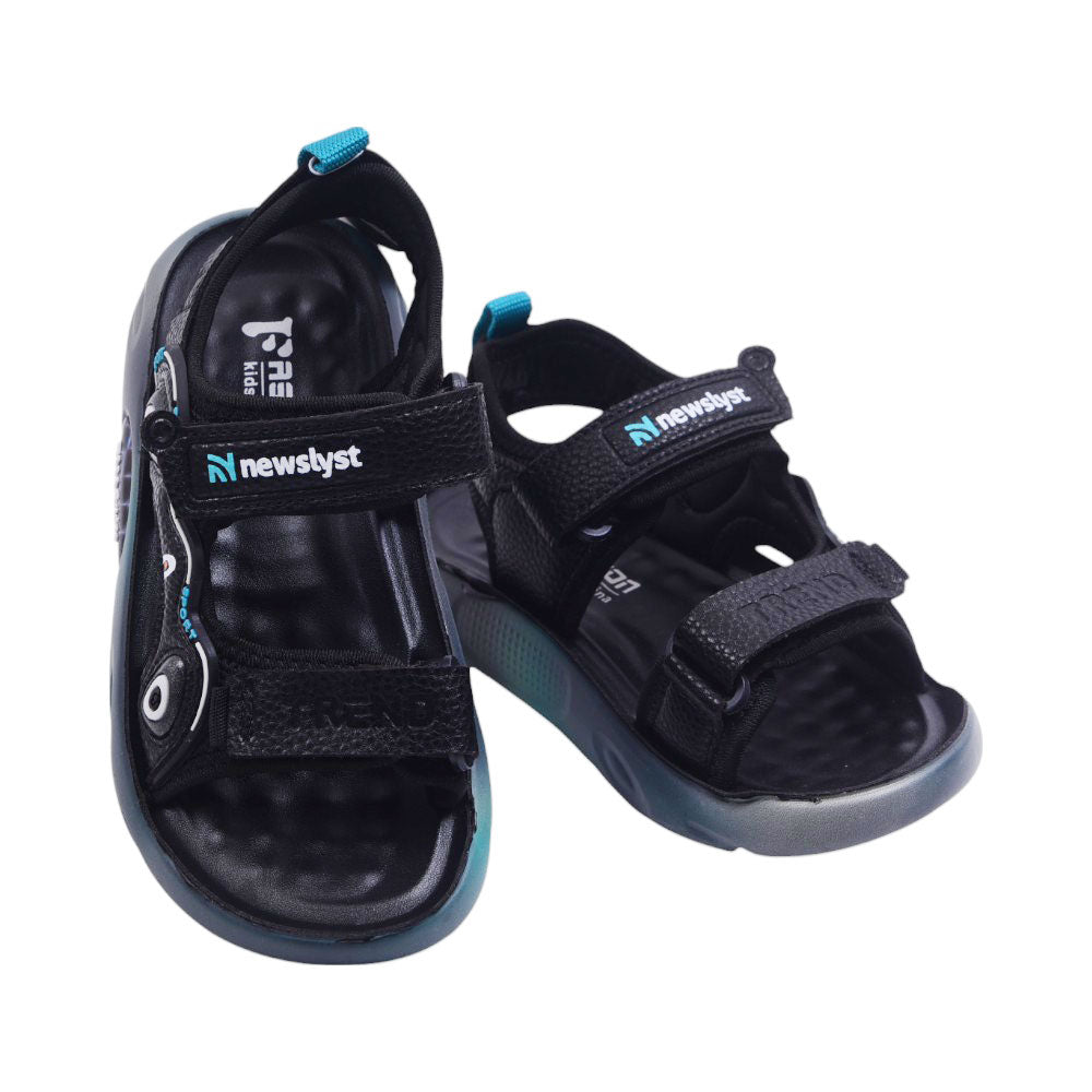 BOYS SANDLE 32-37 BLACK F15 Default Title - MamasJan KidsWear