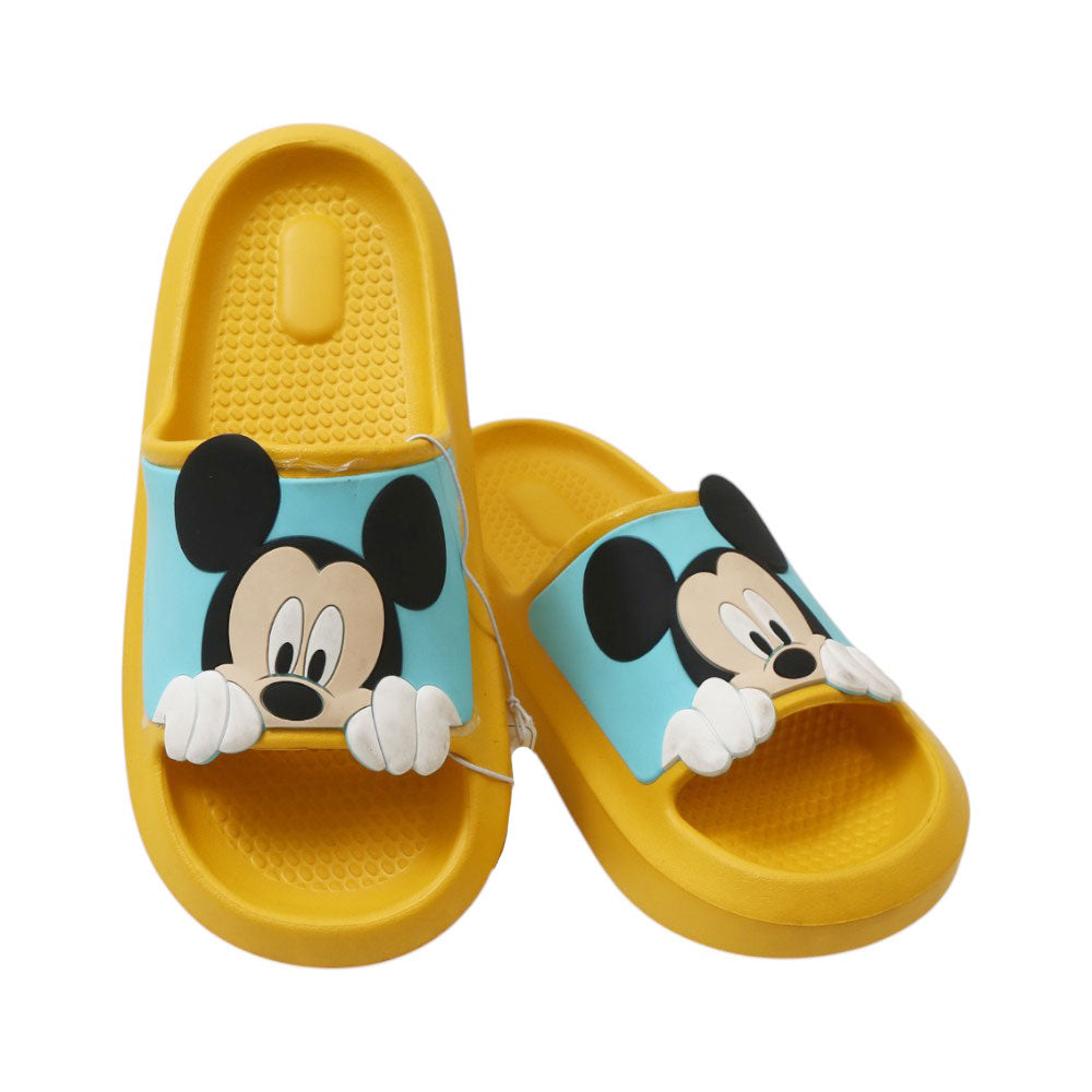 BOYS SLIPPER 36-40 YELLOW DX9065-1 Default Title - MamasJan KidsWear