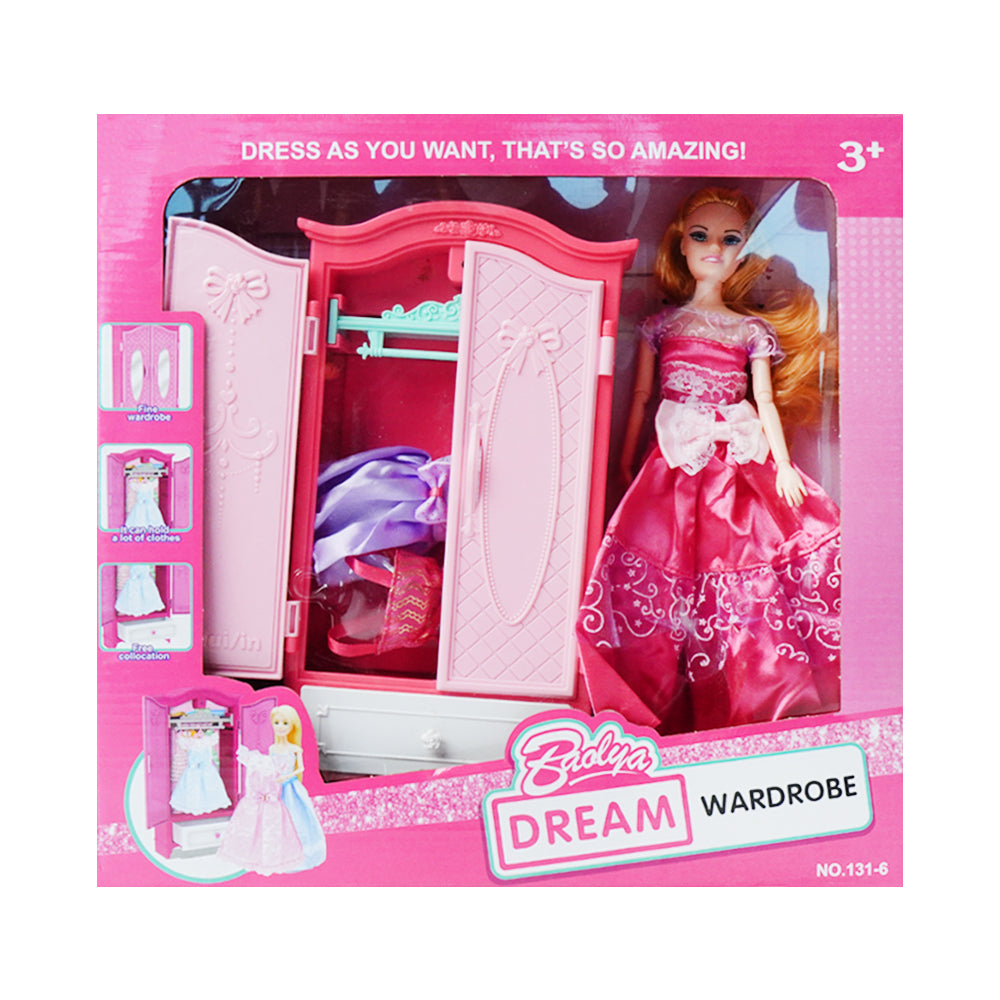 131-6 11 INCH DOLL W-WORDROBE Default Title - MamasJan Toys