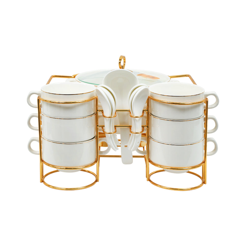 SOUP SET 15PC ONE MORE IR S1987-GL Default Title - MamasJan Crockery