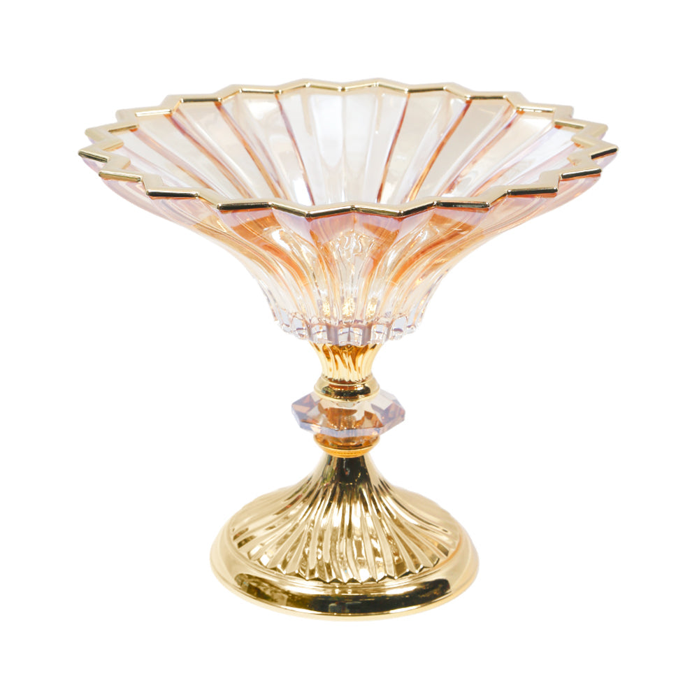 BOWL W-STAND IR U21525H/G Default Title - MamasJan Décor