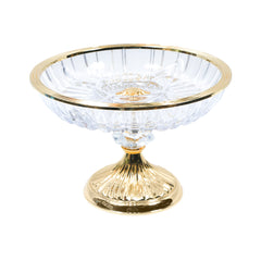 BOWL W-GOLDEN BASE IR U21527/G Default Title - MamasJan Décor