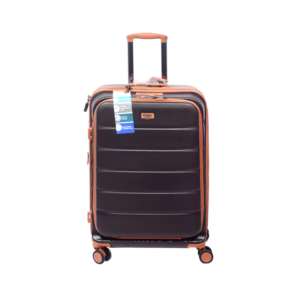 GOBY TROLLEY CASE MARS DARK BROWN 24INCH Default Title - MamasJan Luggage