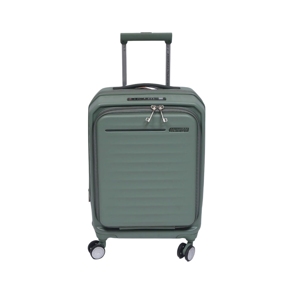 AMERICAN TOURISTER TROLLY CASE 20 INCH FOREST FRONTEC Default Title - MamasJan Luggage