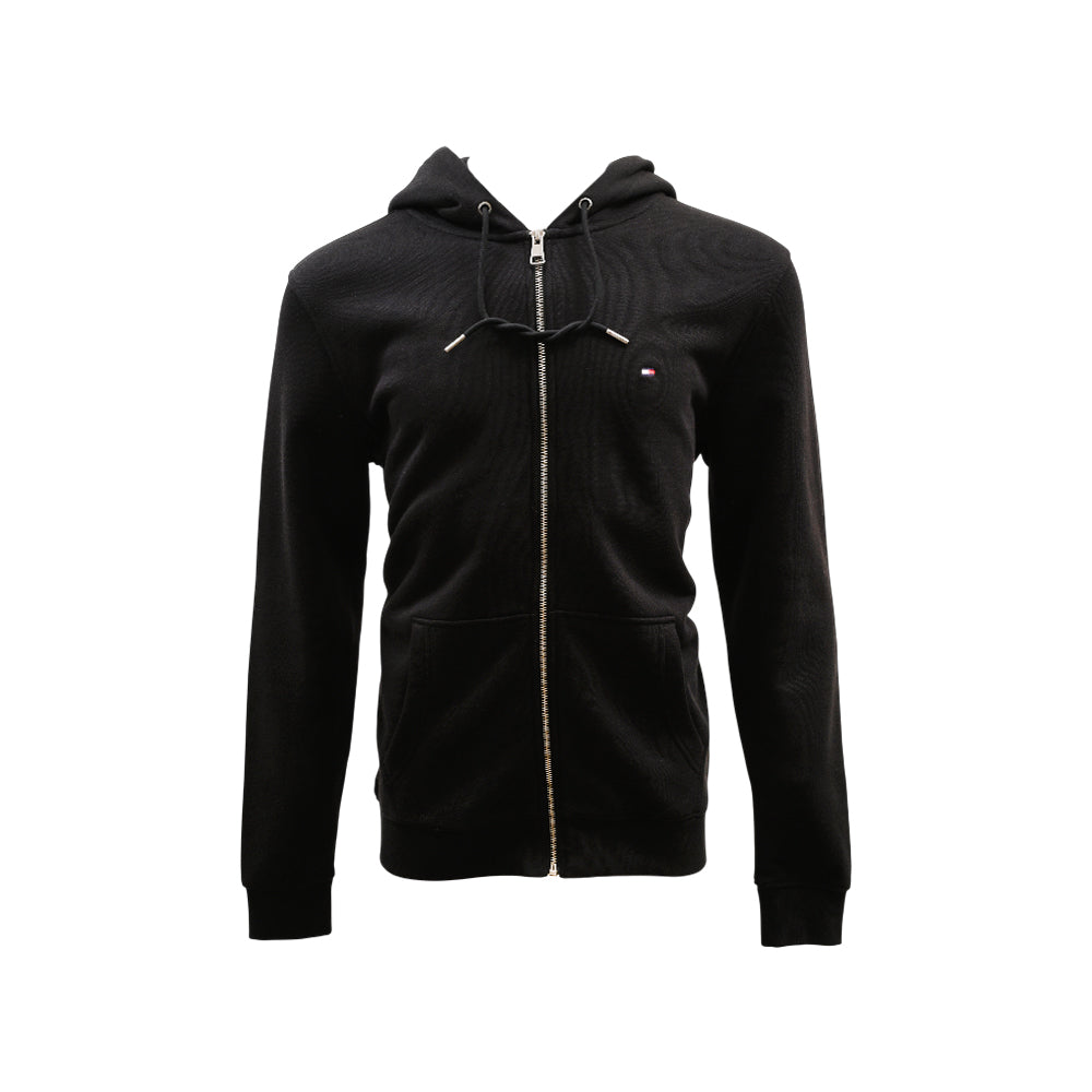 TH MEN L/S F-ZIPPER HOODIE MW31492-001 BLK M (IRW) Default Title - MamasJan mens wear