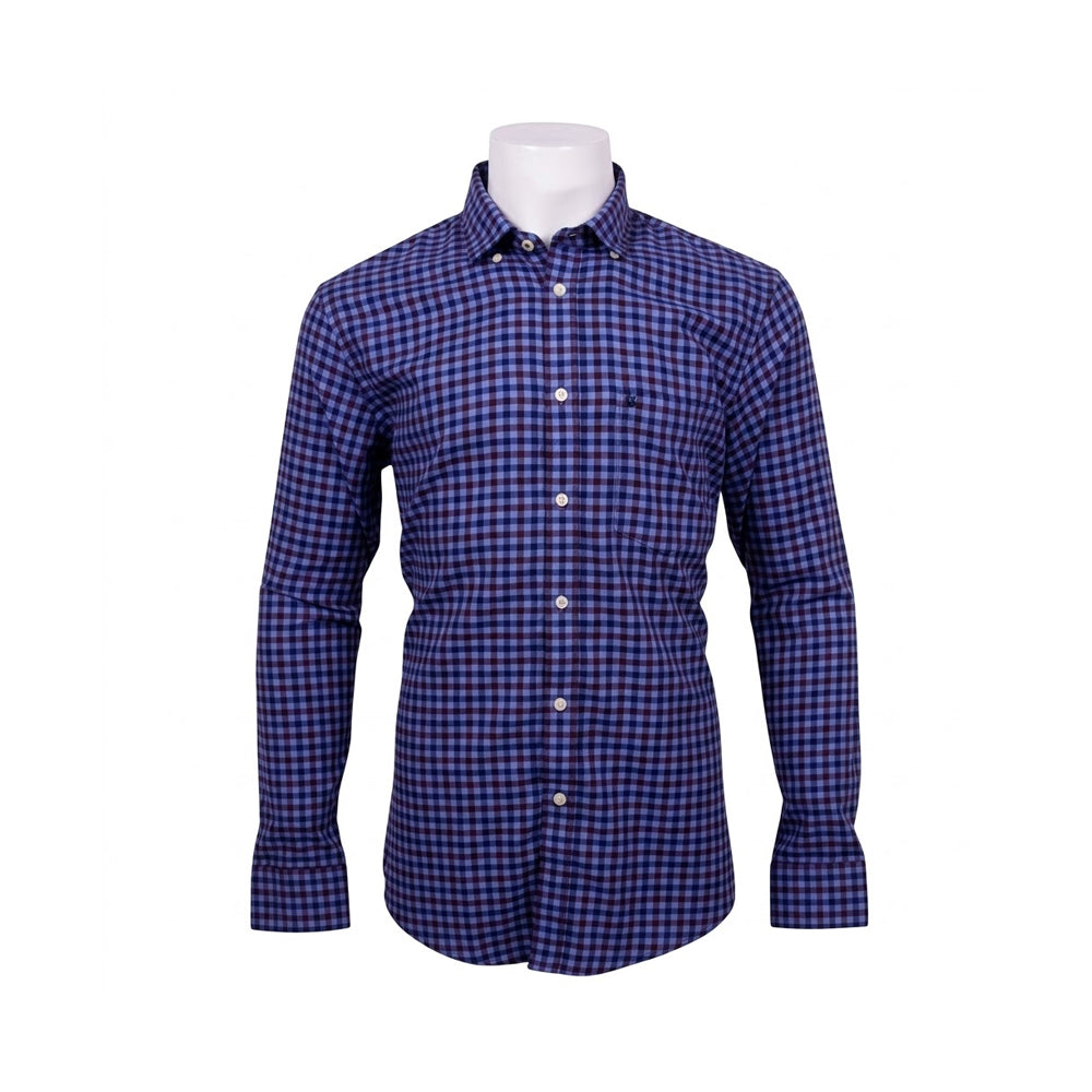 IZOD MEN L/S DRESS SHIRT 1797593 BLU M (IR) XL - MamasJan mens wear
