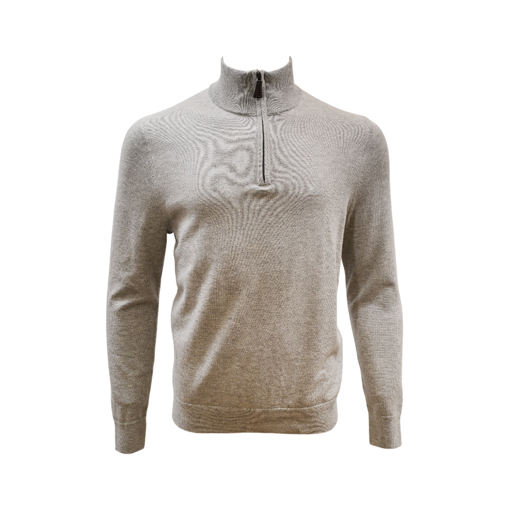 NAUTICA MEN L/S H-ZIPPER SWEATER SR5701 GRY L (IRW) XL - MamasJan mens wear