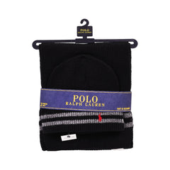 RL BEANIE /SCARF SET PP0187 BLK (IRW) Default Title - MamasJan mens wear