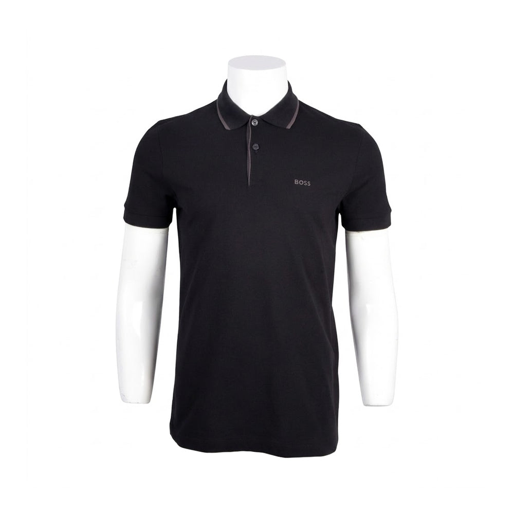 HB MEN S/S POLO SHIRT 50268712 BLK S (IRS) M - MamasJan mens wear